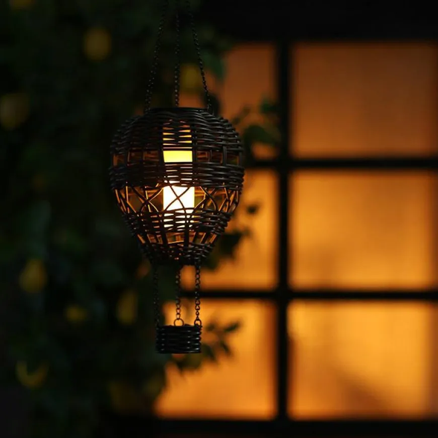 Countryfield Hanger hete luchtballon Solar LED zwart