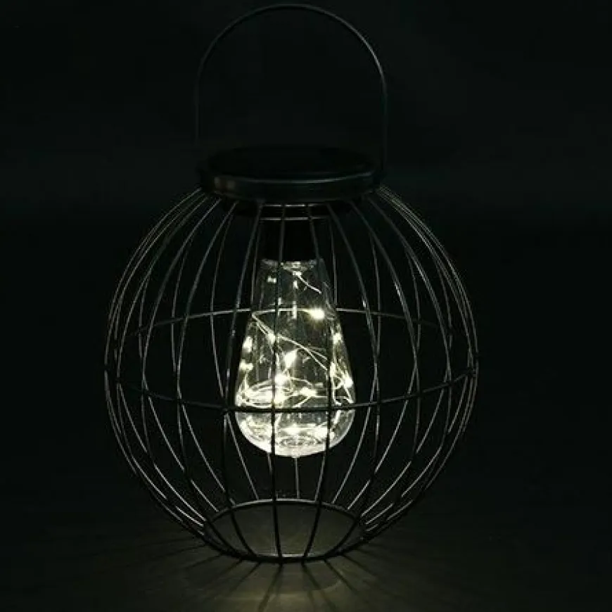 Countryfield Hanglamp LED solar Arli L zwart