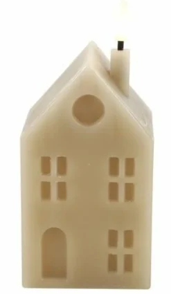 Countryfield Huis kaars LED Lyon M beige