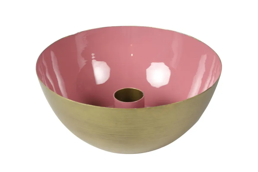 Countryfield Kandelaar schaal Madras oud roze - Maat S of L