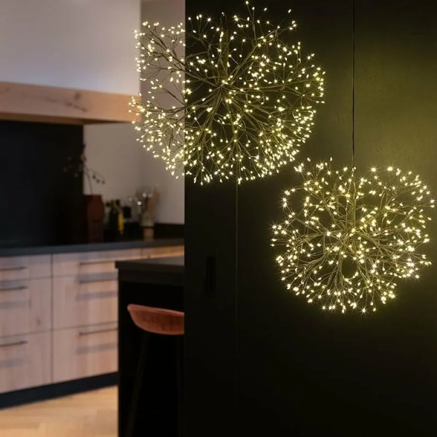 Countryfield Kerstverlichting LED timer Apollo zwart - 2 afmetingen