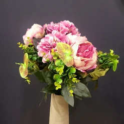 Countryfield Kunst boeket Peony Hydrangea 3x3 Lila