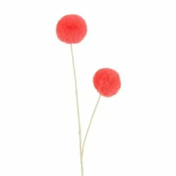 Countryfield Kunstdeco Pom Pom Set van 3 takken oranje - 16 x 16 x 75 cm