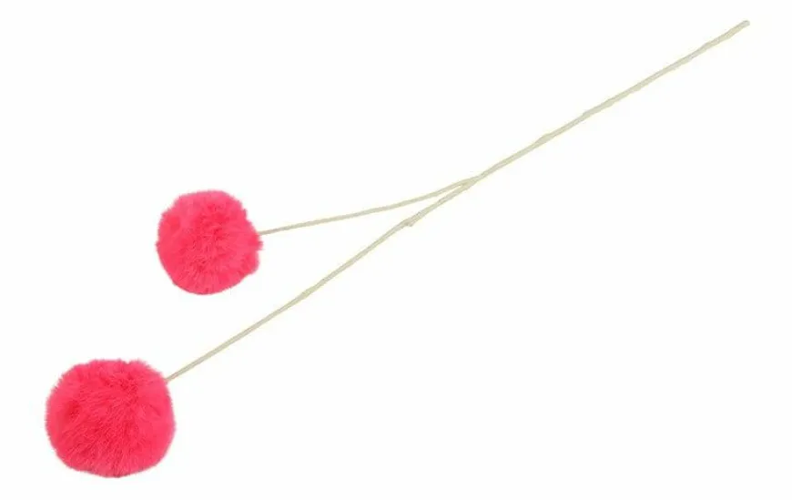 Countryfield Kunstdeco Pom Pom Set van 3 takken roze - 16 x 16 x 75 cm