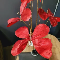 Countryfield Kunstdeco Vlinder Lush rood Set van 3 takken met 3 vlinders per tak