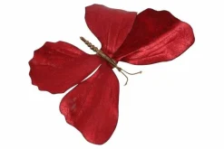 Countryfield Kunstdeco Vlinder Lush rood Set van 3 takken met 3 vlinders per tak