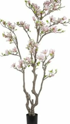Countryfield Kunstplant Magnolia L roze / wit - 220 cm hoog