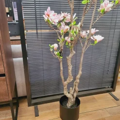 Countryfield Kunstplant Magnolia L roze / wit - 220 cm hoog