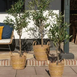Countryfield Kunstplant Olea olijfboom L groen - 120 cm hoog