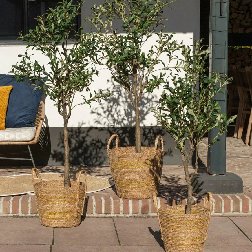 Countryfield Kunstplant Olea olijfboom L groen - 120 cm hoog