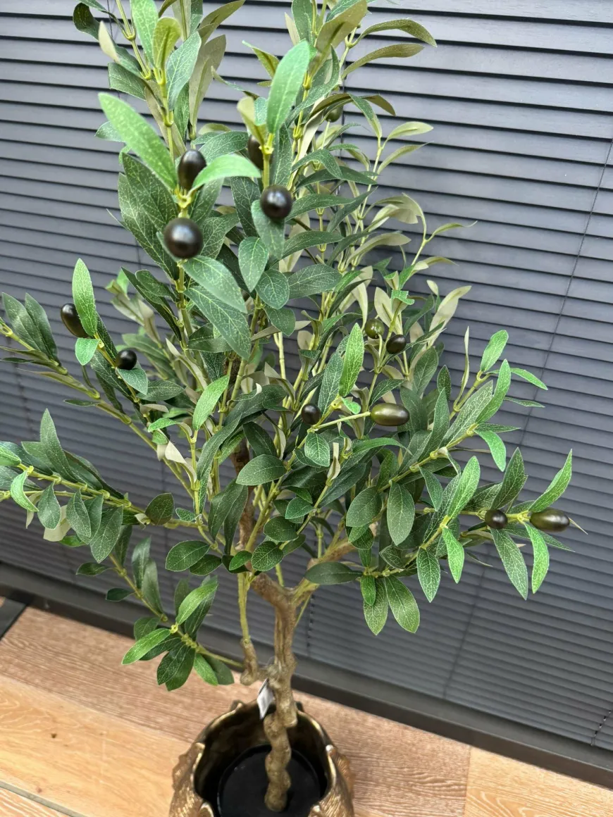 Countryfield Kunstplant Olea olijfboom L groen - 120 cm hoog