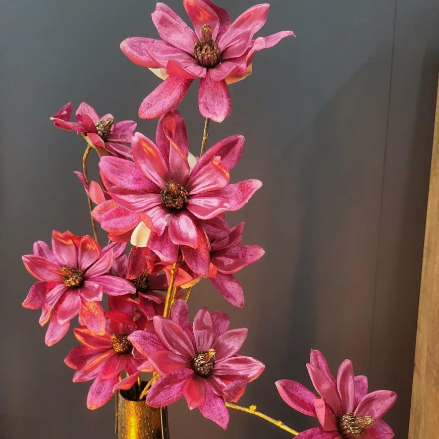 Countryfield Kunsttak Magnolia donkerroze / goud