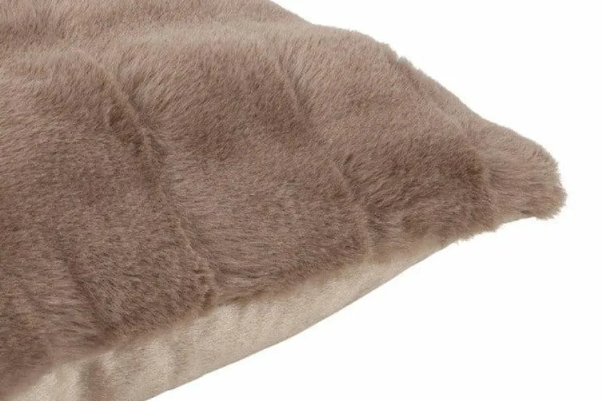 Countryfield Kussen Imitatiebont Cosy Eloise grijs / bruin