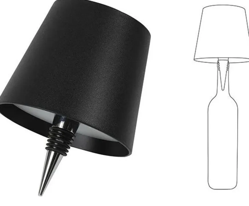 Countryfield Lamp touch flessenkurk LED Lux zwart
