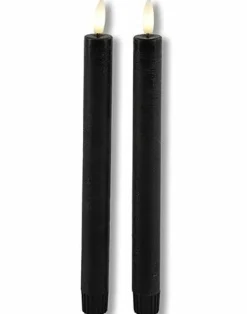 Countryfield LED Licht Dinerkaars Lyon rustiek zwart - set van 2
