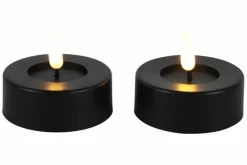 Countryfield Maxi theelicht Ø6,7CM LED Patio set van 2 zwart