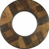 Countryfield Spiegel Kristof hout met metalen rand