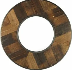 Countryfield Spiegel Kristof hout met metalen rand