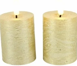 Countryfield Stompkaars Lyon Led Ø 5 cm goud set van 2