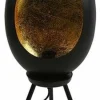 Countryfield Tafellamp E27 Eggy zwart/goud op pootjes