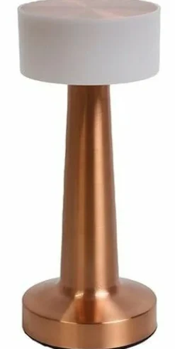 Countryfield Tafellamp Lampa koper / wit oplaadbaar