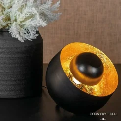 Countryfield Tafellamp Sahani zwart/goud