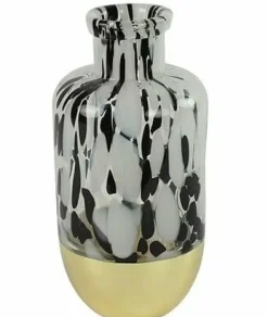 Countryfield Vaas Bilbao fles zwart wit goud S