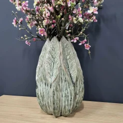 Countryfield Vaas Levi Leaf L groen - 23,5 x 23,5 x 37,5 cm