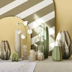 Countryfield Vaas Levi Leaf L groen - 23,5 x 23,5 x 37,5 cm