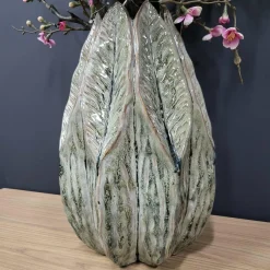 Countryfield Vaas Levi Leaf L groen - 23,5 x 23,5 x 37,5 cm