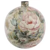 Countryfield Vaas Peony L roze/wit rond