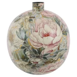 Countryfield Vaas Peony L roze/wit rond