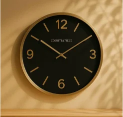 Countryfield Wandklok Copper M zwart / goud Ø 40 cm
