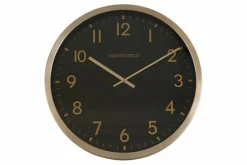 Countryfield Wandklok Copper M zwart goud Ø 40 cm