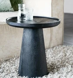 Eleonora Bijzettafel Ron 46x49 - zwart