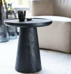 Eleonora Bijzettafel Ron 46x49 - zwart