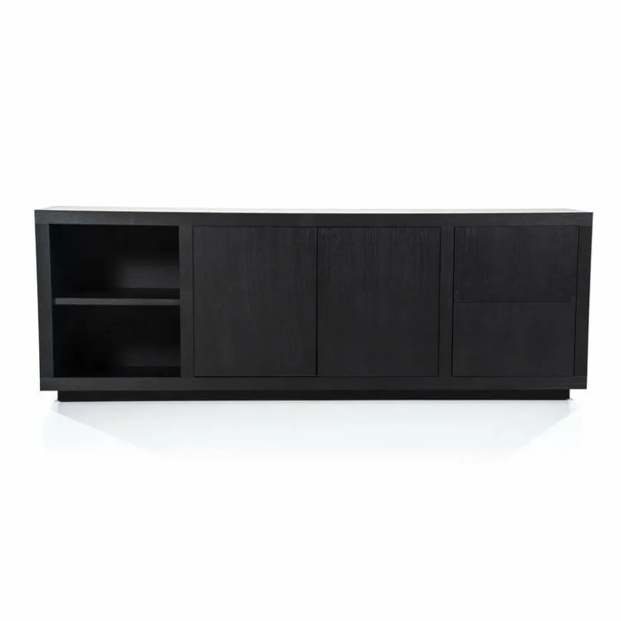 Eleonora Dressoir Helsinki 200cm 2-drs. 2 laden - zwart