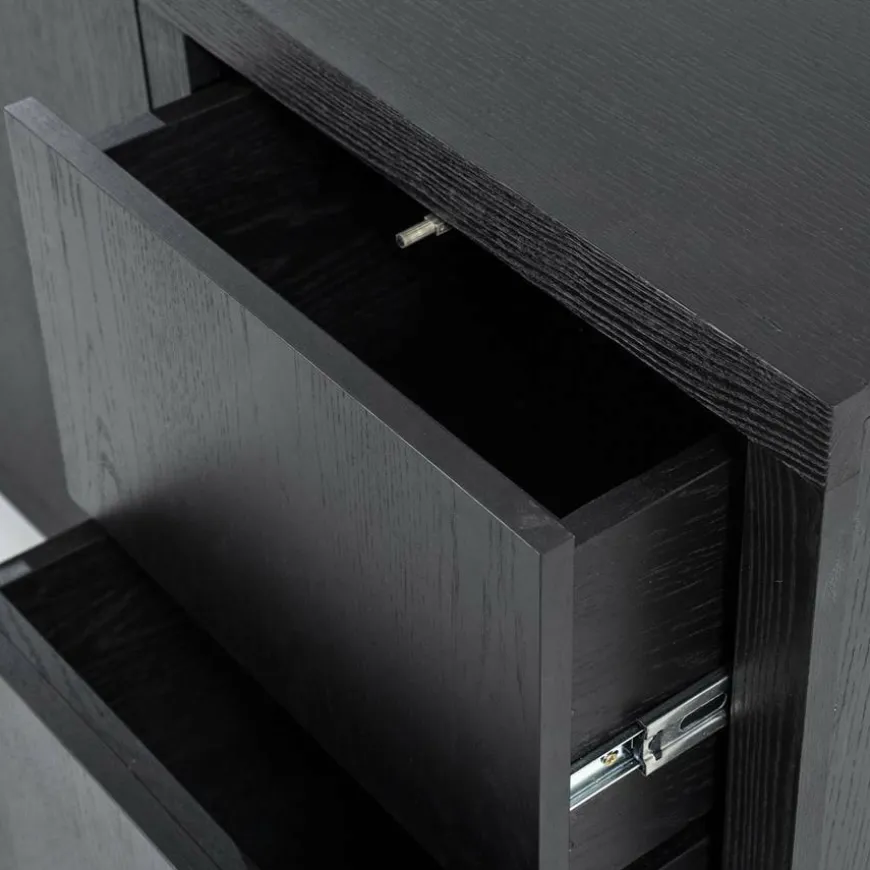 Eleonora Dressoir Helsinki 200cm 2-drs. 2 laden - zwart