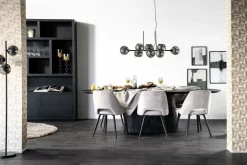 Eleonora Eettafel Aron ovaal 250x110 - zwart