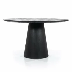Eleonora Eettafel Aron rond 130 - zwart