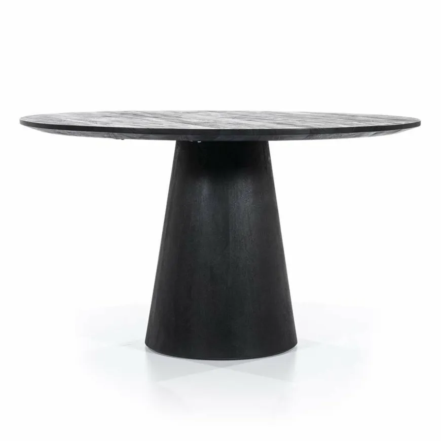 Eleonora Eettafel Aron rond 130 - zwart