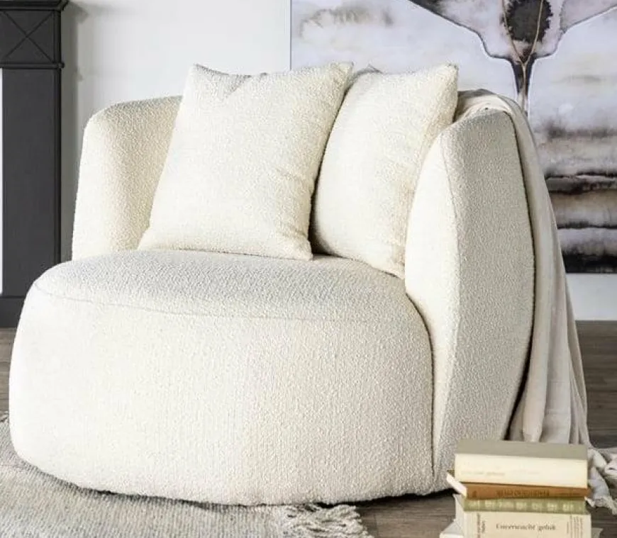 Eleonora Fauteuil Louis met kussen - beige Spark
