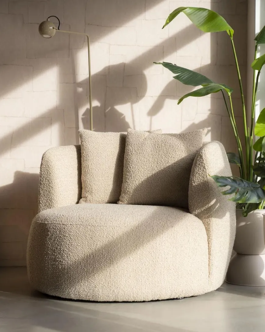 Eleonora Fauteuil Louis met kussen - zand Spark