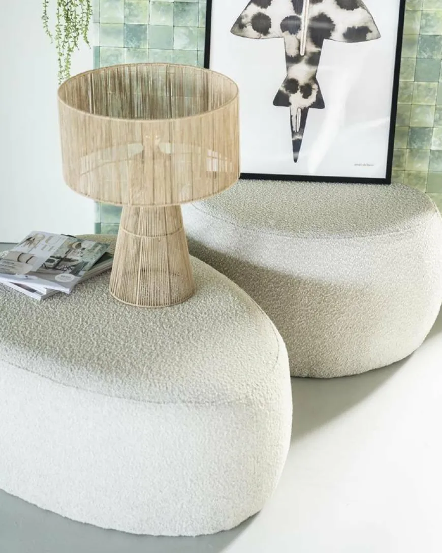 Eleonora Poef Liby groot - beige copenhagen