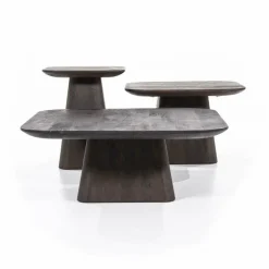 Eleonora Salontafel Aron vierkant 80x80 - bruin