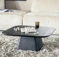 Eleonora Salontafel Aron vierkant 80x80 - zwart