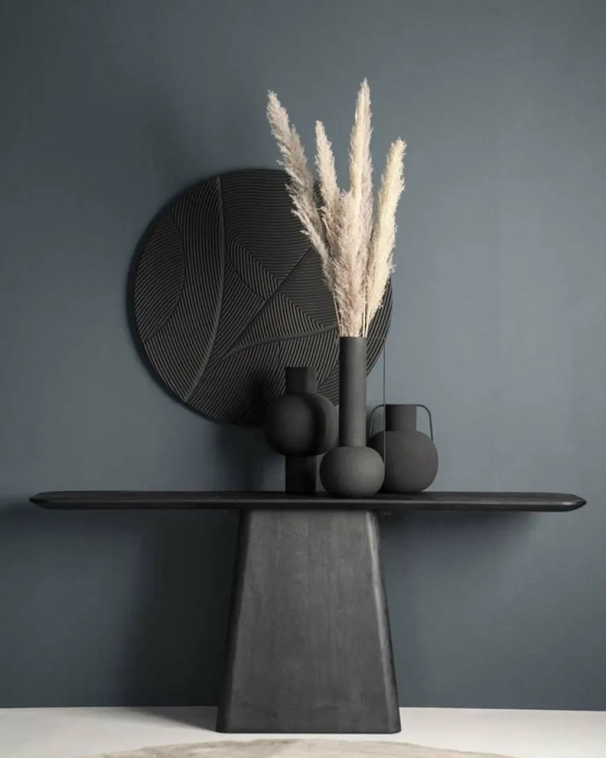 Eleonora Sidetable Aron 180x40 – zwart