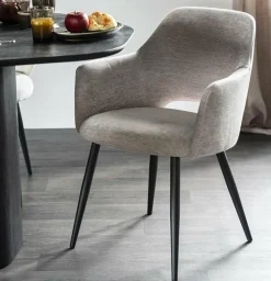 Eleonora Stoel Esmee met armleuning - beige Mellow