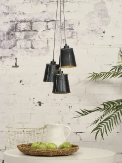 Good&Mojo Hanglamp Amazon recycled autoband met 1 kap zwart S