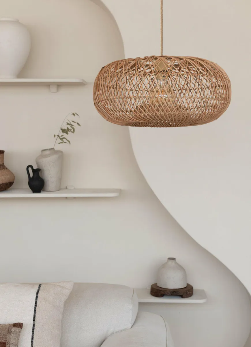 Good&Mojo Hanglamp Arizona bamboe/kap ø50 naturel S